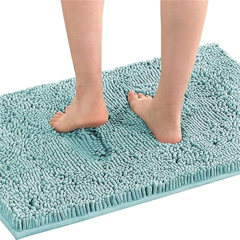 Walensee Memory Foam Bath Rug, 20x32, Turquoise, Non Slip Bathroom Mat,  Machine Wash 