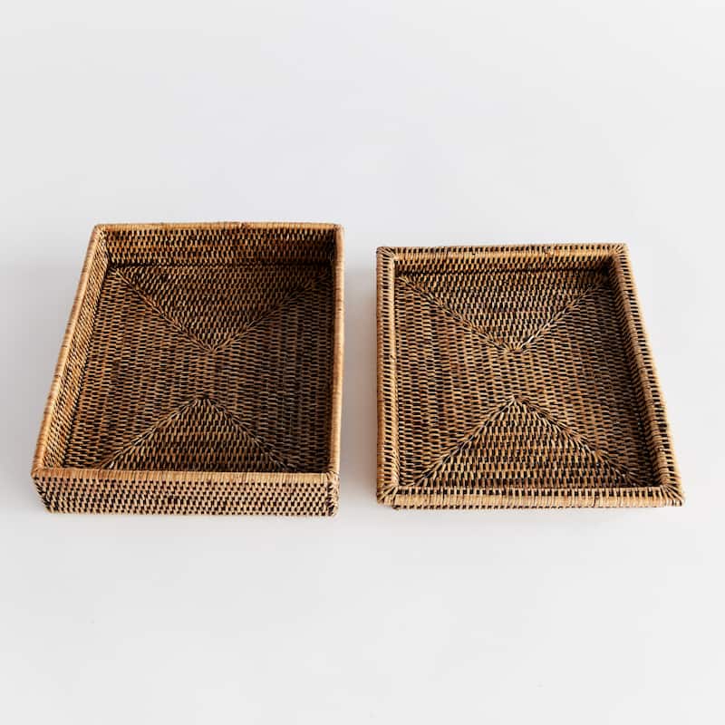 Burma Rattan Lidded Letter Box
