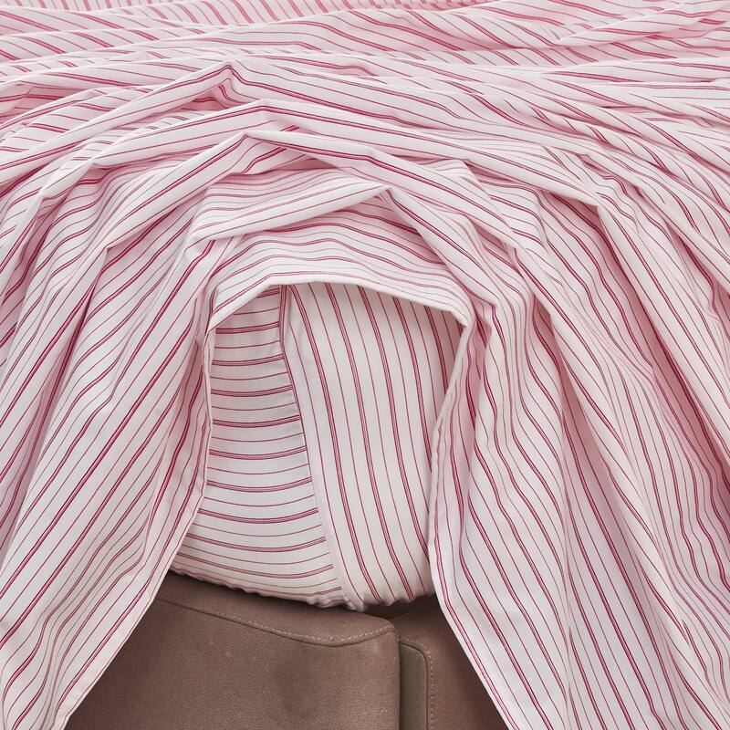 Premium Striped Microfiber Sheet Set