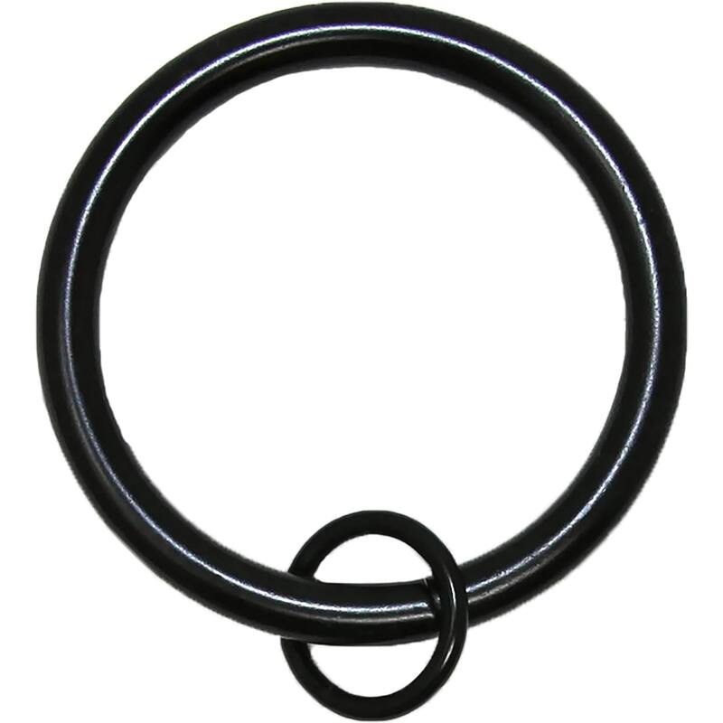 Set of 14 Solid Metal Window Drapery Curtain Panel Ring with Eyelet, 1.5" Inner Diameter, Fits Up to 1.25" Rod