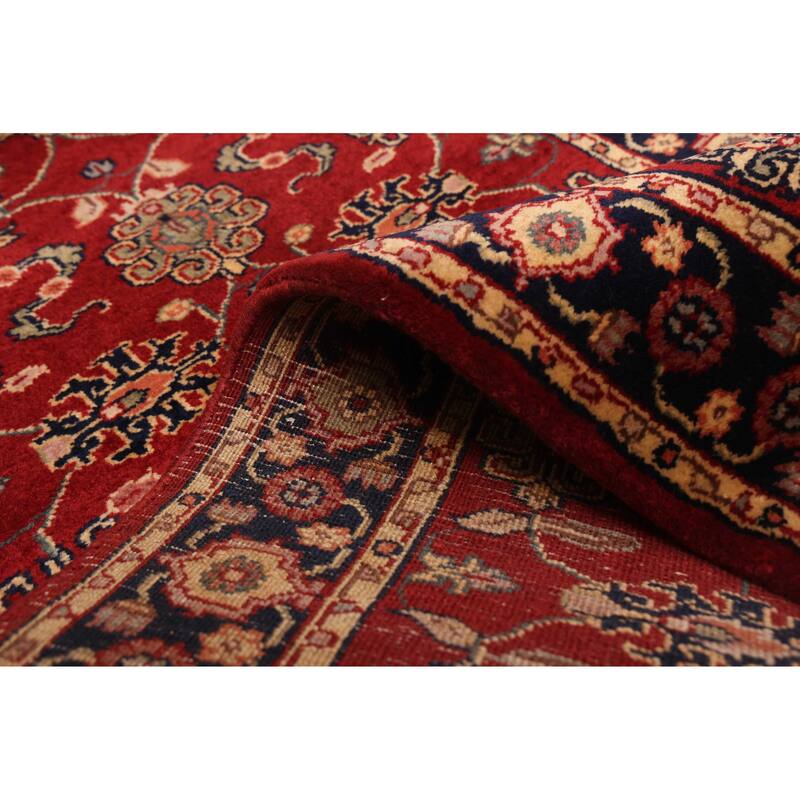 ECARPETGALLERY Hand-knotted Finest Agra Jaipur Dark Red Wool Rug - 2'7 x 9'9