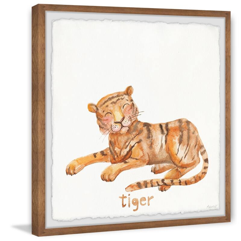 Hello Little Tiger Framed Wall Art, Elegant Home Touch - Sophisticated Artwork for Refined Décor