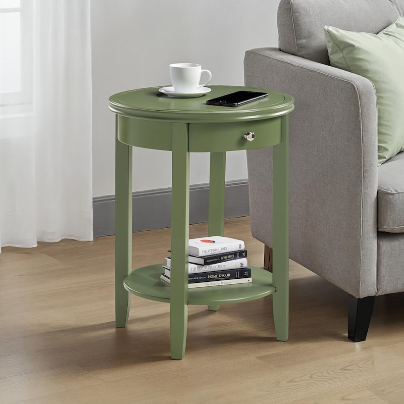 Convenience Concepts American Heritage Baldwin 1 Drawer End Table with Shelf