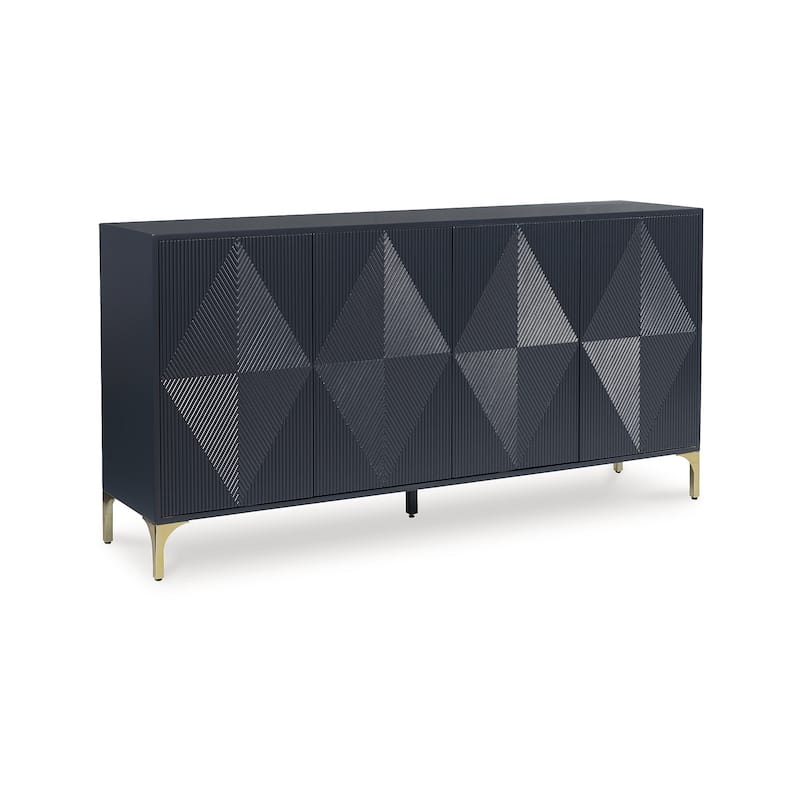 Signature Design by Ashley Loirwick Dark Blue Accent Cabinet - 72" W x 15.88" D x 36.25" H