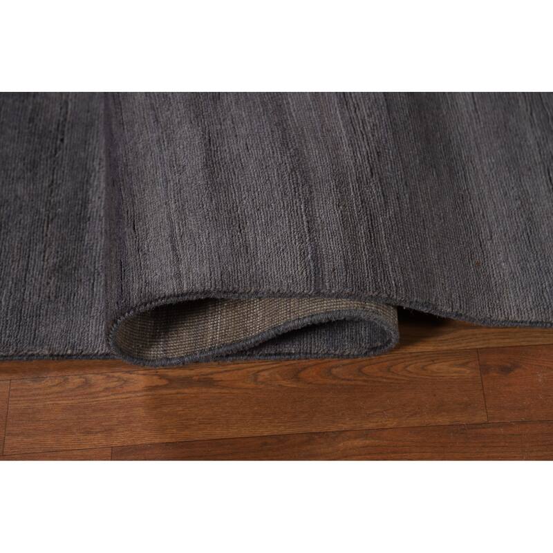 Grays & Blues Modern Gabbeh Oriental Area Rug Hand-Knotted Wool Carpet - 6'5" x 9'5"