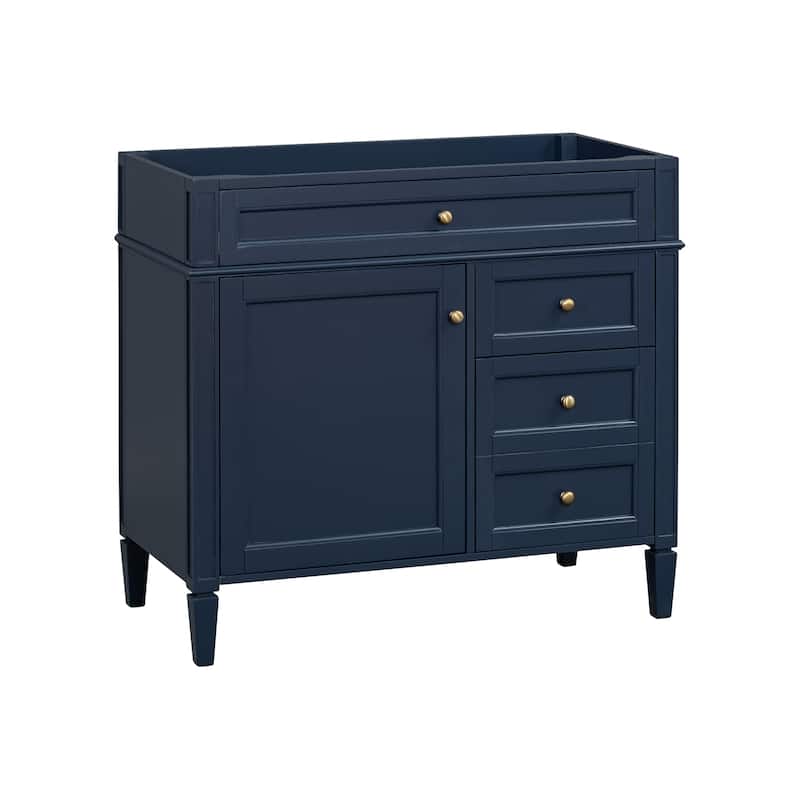 36''Bathroom Vanity Without Top Sink,Modern Bathroom Storage Cabinet With 2 Drawers And A Tip-Out Drawer,Solid Wood Frame