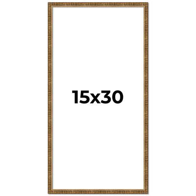 15x30 Frame Gold Kingsley Distressed Solid Wood Picture Frame Width