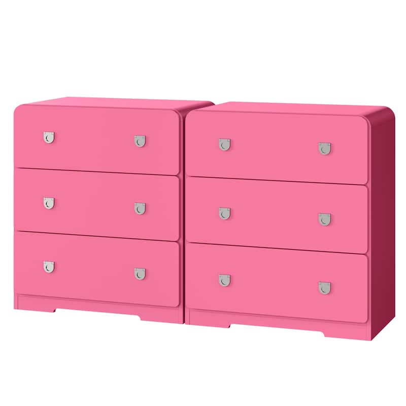 Painted 3-Drawer Nightstand for Bedroom