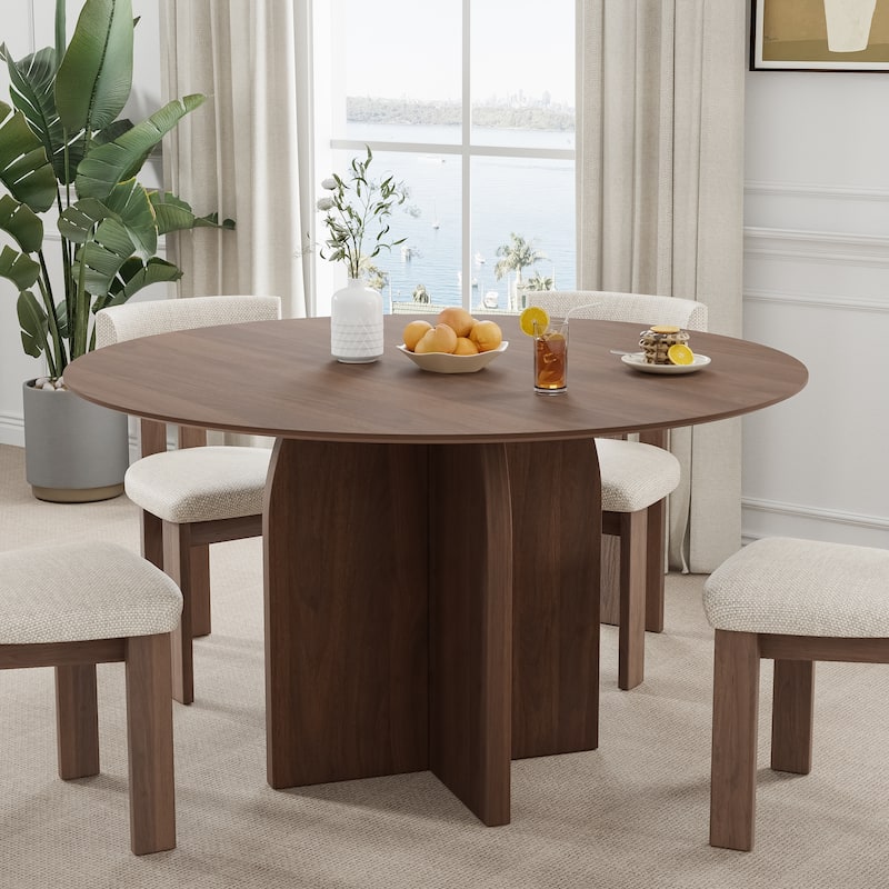 Solid Wood Round Dining Table for 4-8 People Nordic style