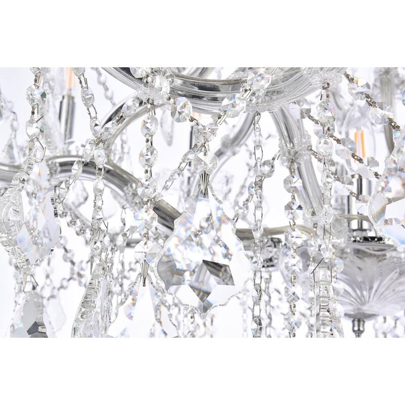 Fleur Illumination Collection Chandelier D:38in H:52in Lt:28 Chrome Finish