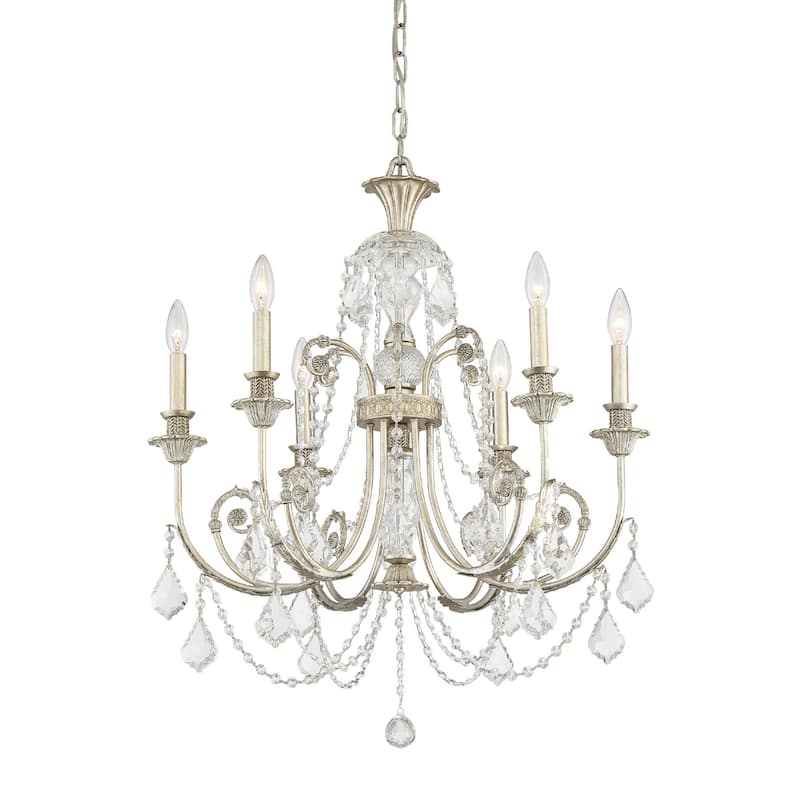Crystorama Lighting Group Regis 6 Light 26" Wide Chandelier with Clear - Olde Silver