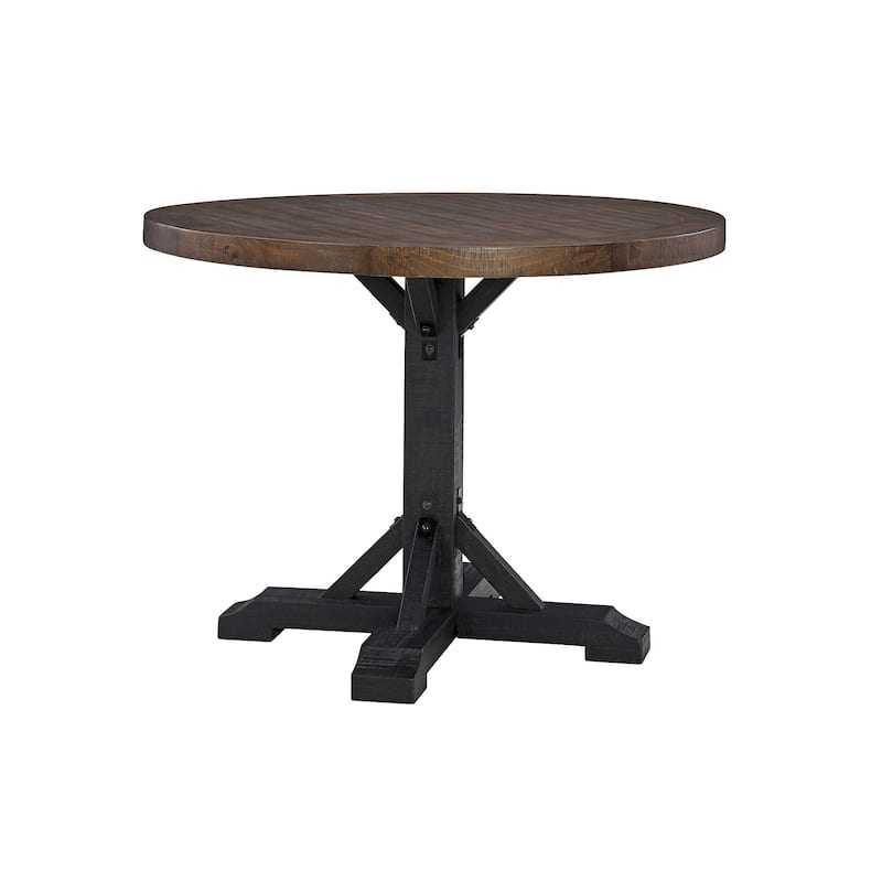 Signature Design by Ashley Valebeck Black/Dark Brown Counter Height Dining Table - 48" W x 48" D x 36" H