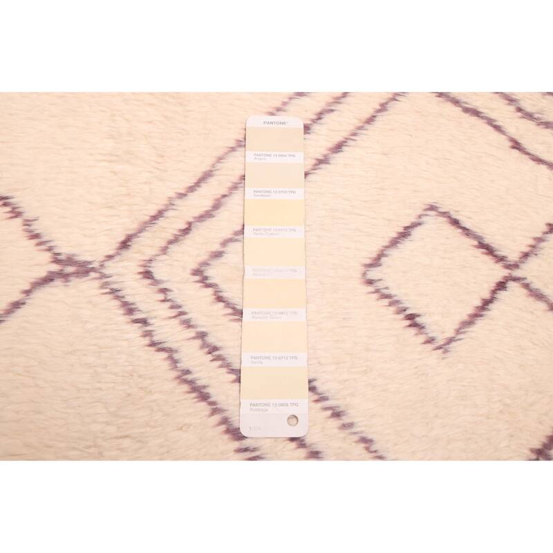 ECARPETGALLERY Hand-knotted Pak Finest Marrakesh Cream Wool Rug - 6'1 x 7'8