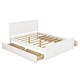 preview thumbnail 7 of 5, Queen Size Wooden Platform Bed with Four Storage Drawers and Support Legs