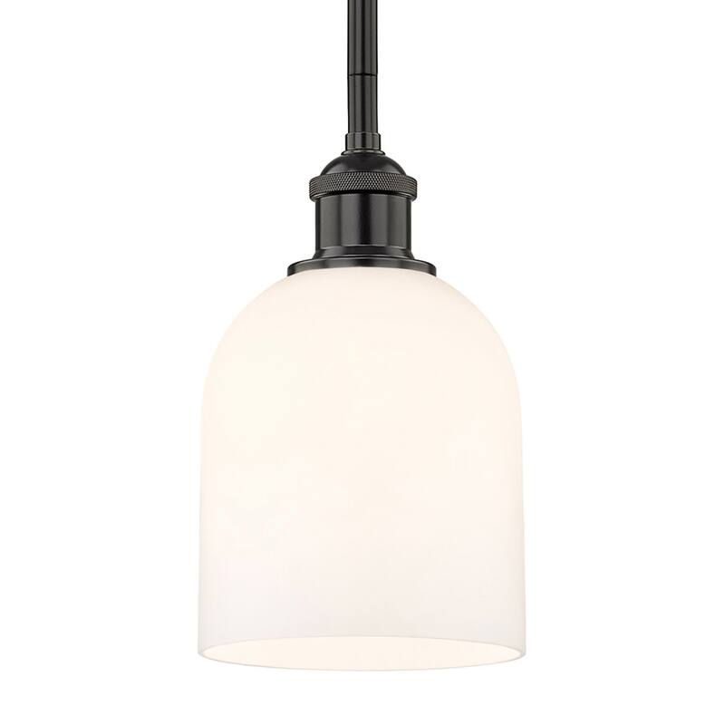 Innovations Lighting 616-1S 9 6 Bella Pendant Bella 6" Wide Mini - Matte Black / Glossy White