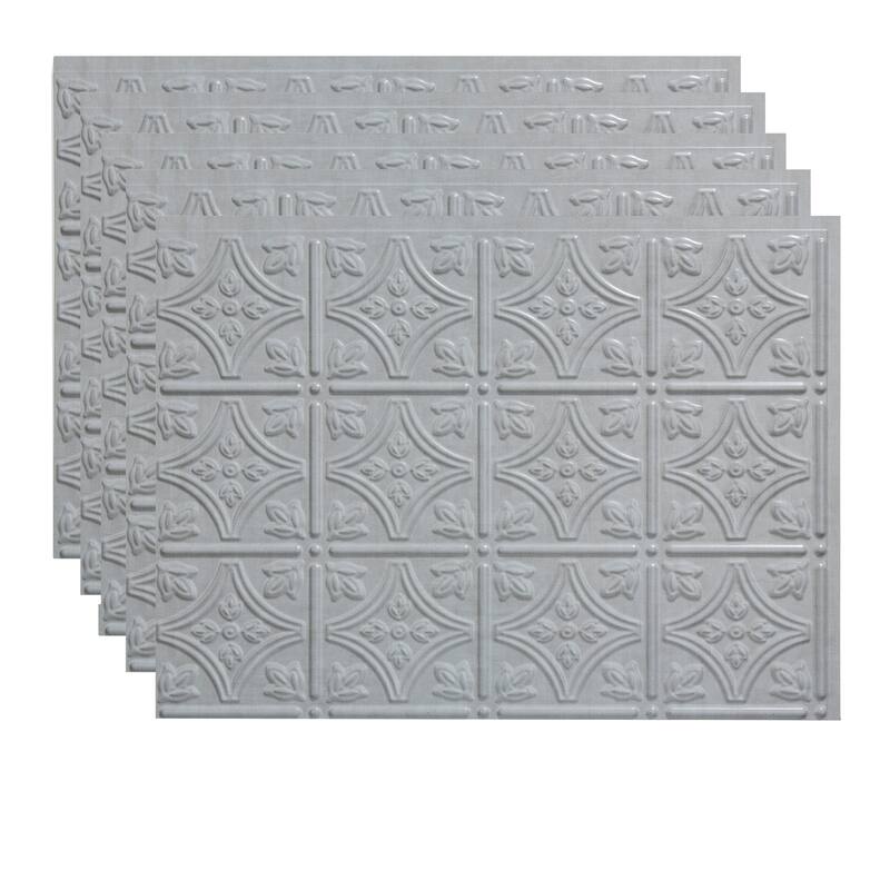 FASÄDE Traditional Style 1 Decorative Vinyl Backsplash Panel - 5 Pack - Cashmere