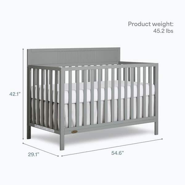 dimension image slide 2 of 3, Dream On Me Ivy 5-in-1 Convertible Full-Size Baby Crib