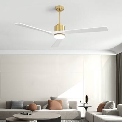 WINGBO 64" DC Motor Indoor Ceiling Fan with LED Light & Remote - N/A