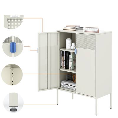 Metal Storage Locker Cabinet, Adjustable Shelves