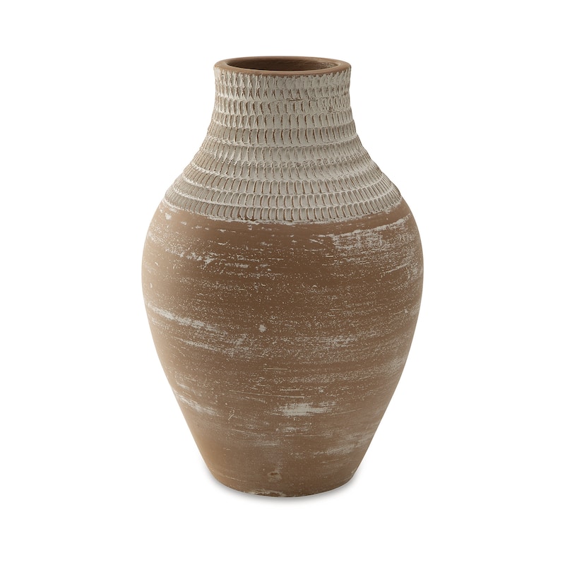 Signature Design by Ashley Reclove Distressed White Vase