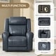 preview thumbnail 34 of 51, Leo Dual Motor Genuine Leather Power Recliner With Power Headrest