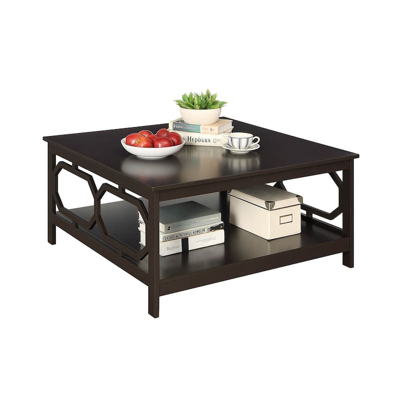 Convenience Concepts Omega Square 36 inch Coffee Table with Shelf