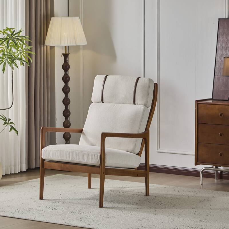 Christopher Knight Home - Jennie Tall-Back Wood Armchair with Ergonomic Comfort for Any Room