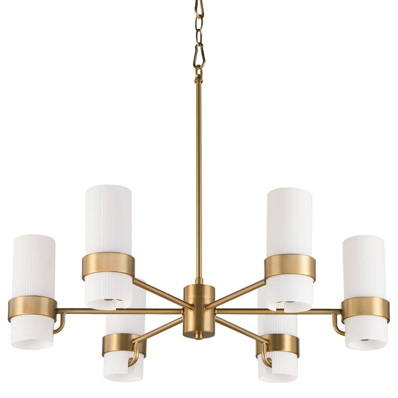 Quorum International 6169-6 Sojourn 6 Light 28" Wide Pillar Candle - Brushed Brass