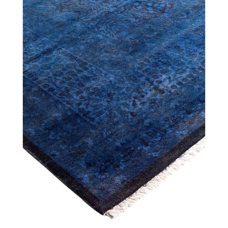 Fine Vibrance One-of-a-Kind Hand-Knotted Area Rug - Blue, 9' 1" x 11' 9" - 9' 1" x 11' 9"