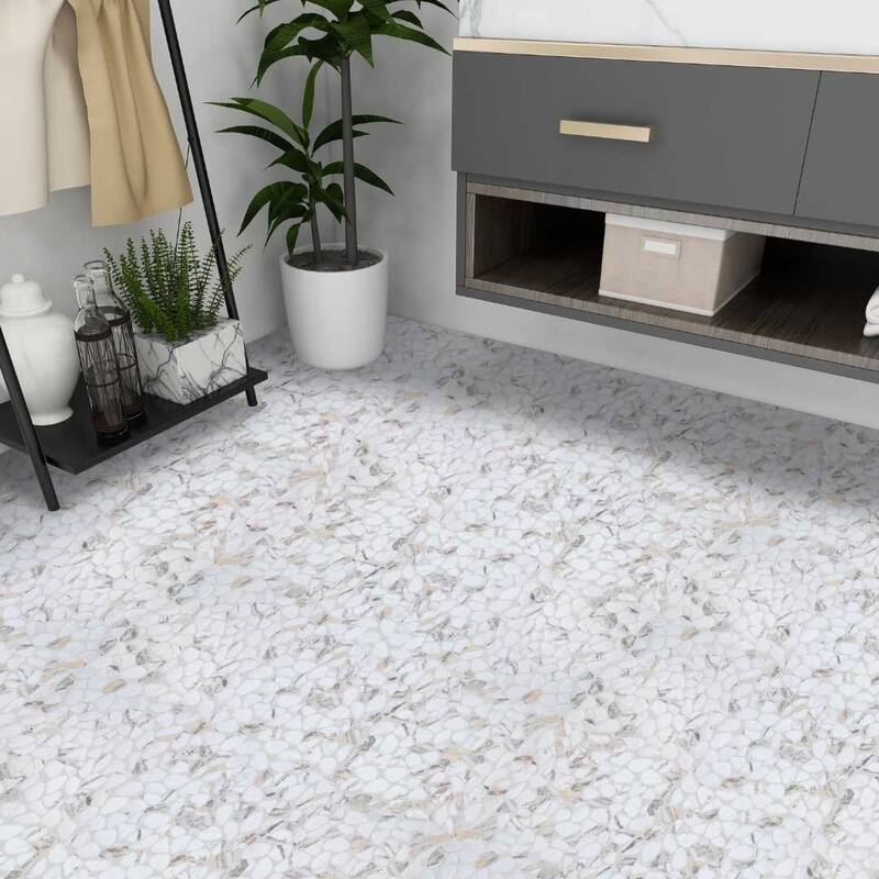 The Tile Life Huron Rock 12x12 Calacatta Glass Mosaic Pebble Floor & Wall Tile
