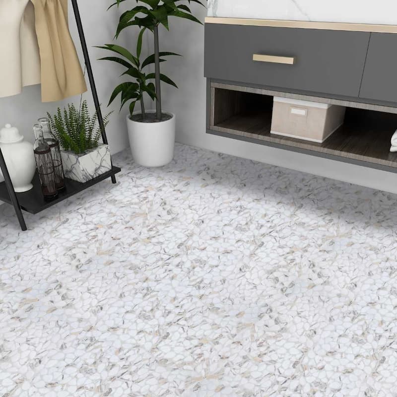 Huron Rock 12x12 Matte Glass Pebble Mosaic Tile - Floor, Wall, Backsplash
