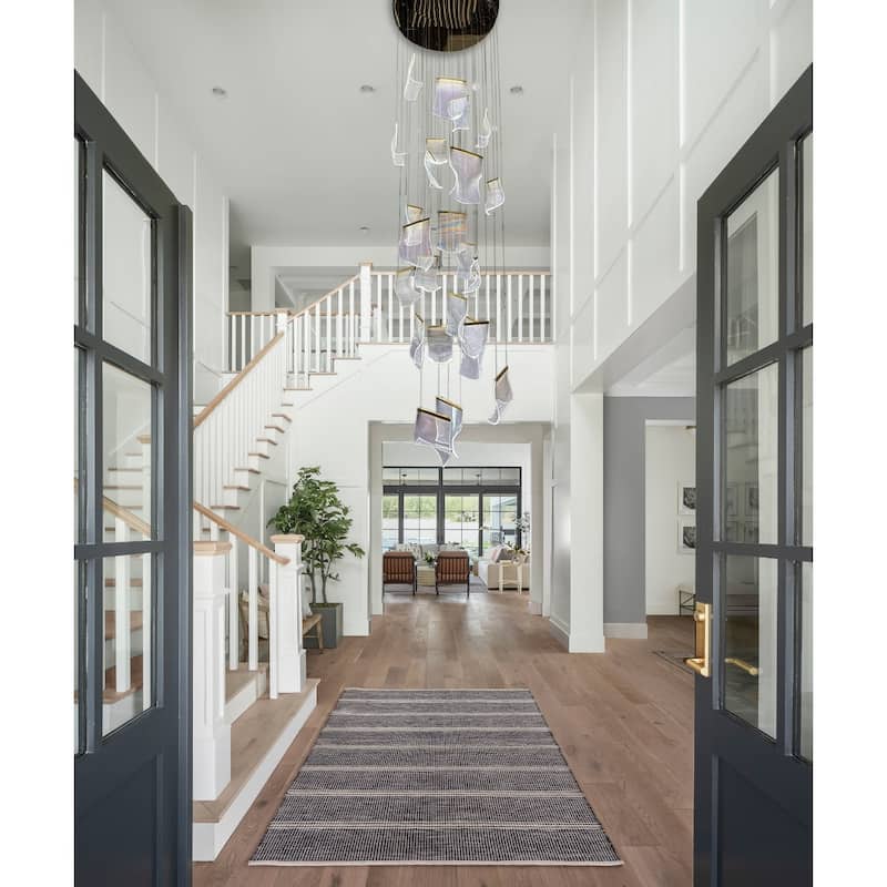 Luxury Acrylic Chandelier 40" Wide 24-lights LED Multi- Light Pendant