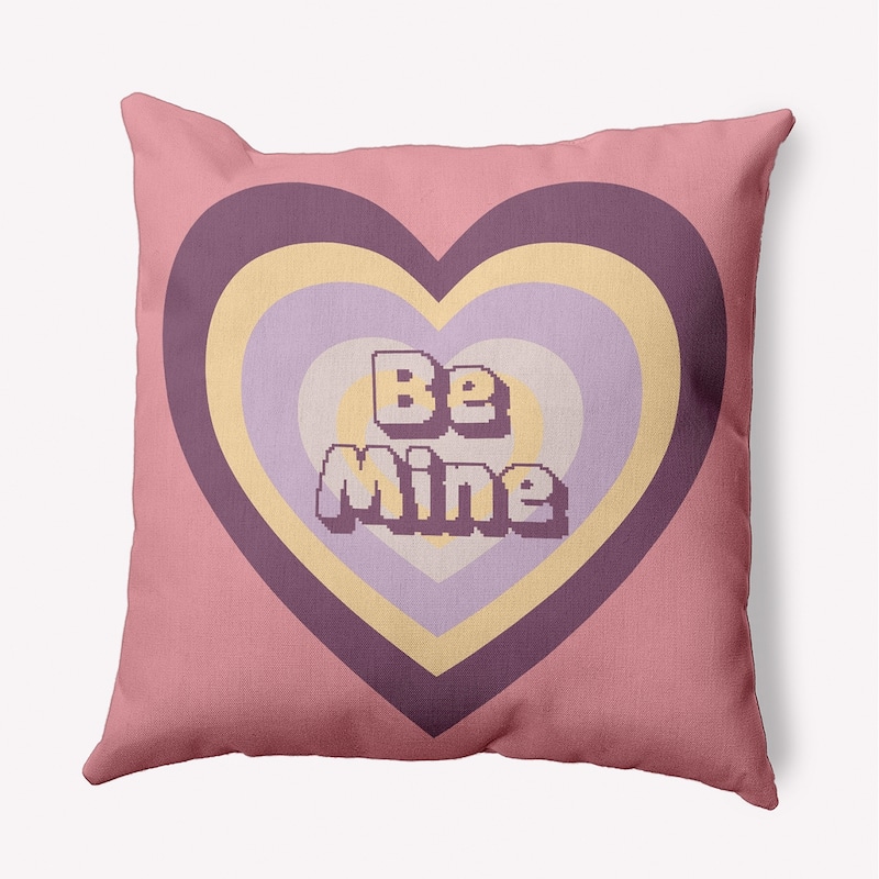 Be Mine Valentines Day Decorative Throw Pillow - 26"x 26" - Pink Icing