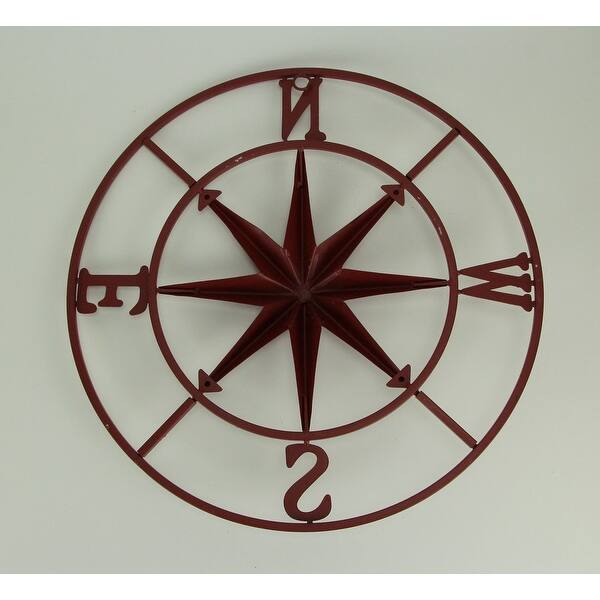 Distressed Metal Compass Rose Indoor Outdoor Wall Hanging Overstock 28986735