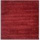 preview thumbnail 137 of 187, SAFAVIEH California Premium Shag Izat 2-inch Thick Area Rug 6'7" Square - Maroon - Square