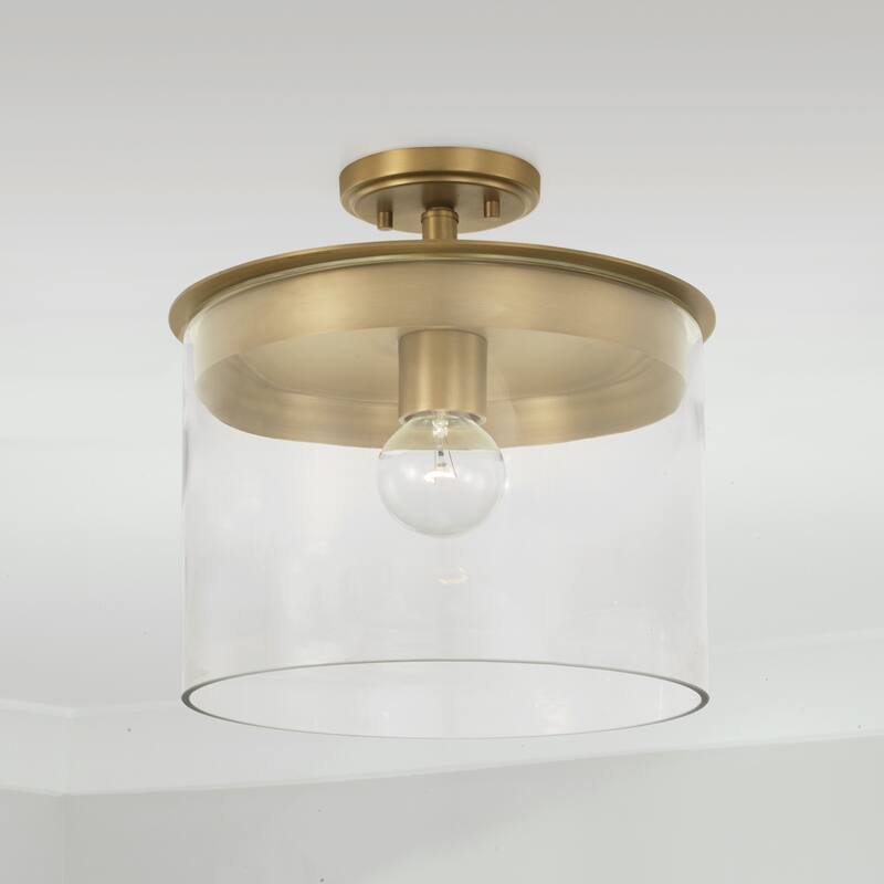 Mason 1-light Convertible Pendant/ Semi-Flush Mount