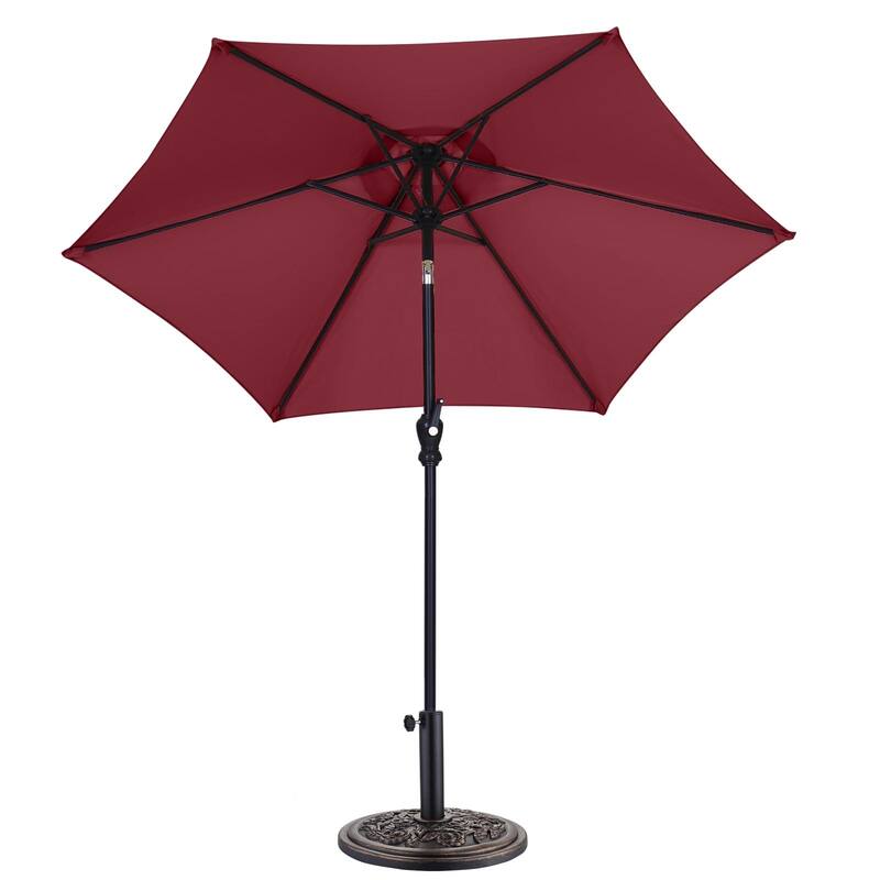 Autlaycil 7.5ft Outdoor Patio Umbrella with Tilt & Crank Base included