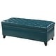 preview thumbnail 32 of 43, Hastings Tufted Faux Leather Storage Ottoman by Christopher Knight Home