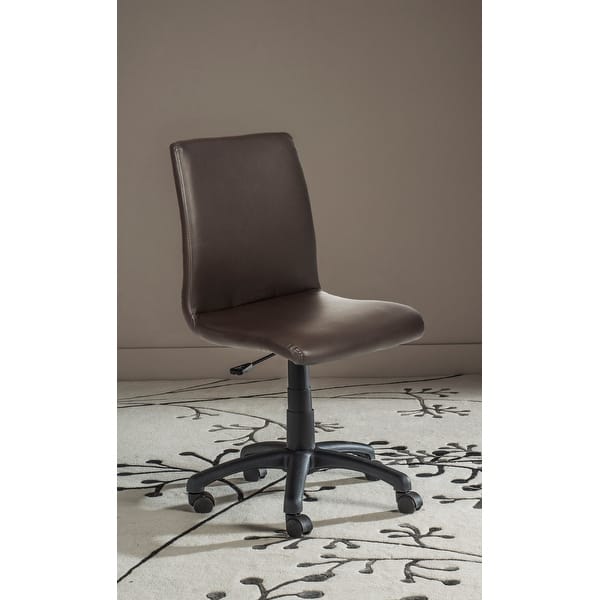 slide 2 of 5, Safavieh Hal Brown Desk Chair - 18.1" x 22.4" x 32.5"