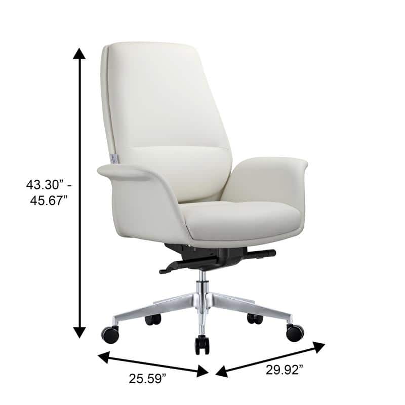 Summit Ergonomic Leather Office Chair with Durable Metal Frame, Adjustable Height, Swivel, Tilt, and Plush Cushion Support