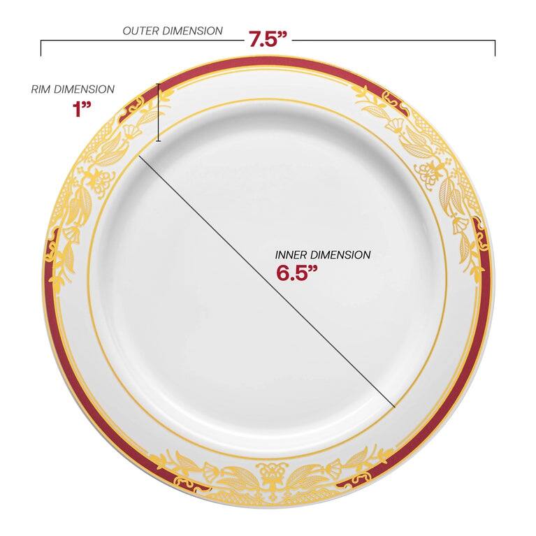 Gold Harmony Rim Disposable Plastic Plate Packs - Party Supplies