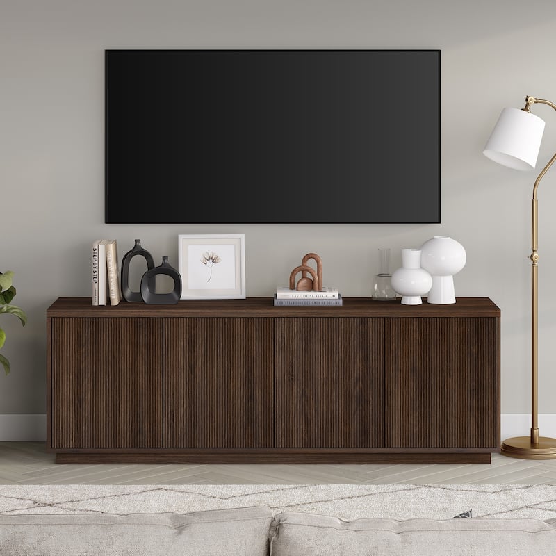 Hanson Rectangular TV Stand for TV's up to 75" - Alder Brown