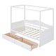 preview thumbnail 3 of 18, Twin Size Wooden Canopy Daybed with Two Drawers - Stylish and Functional Bedroom Furniture