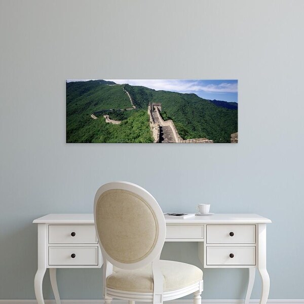 Easy Art Prints Panoramic Images's 'View Of The Great Wall Of China, China' Premium Canvas Art