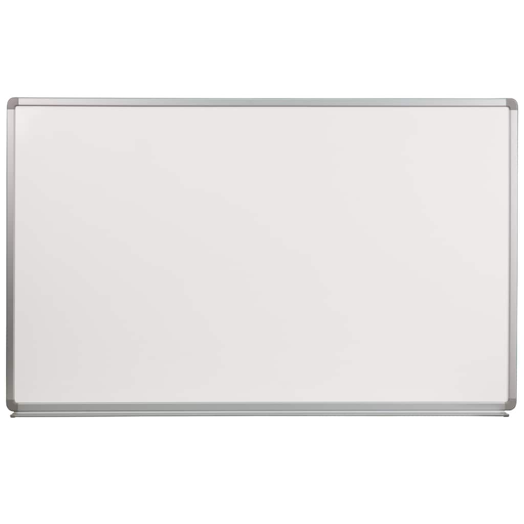 5' W x 3' H Porcelain Magnetic Marker Board with Galvanized Aluminum Frame - 60"W x 36"H