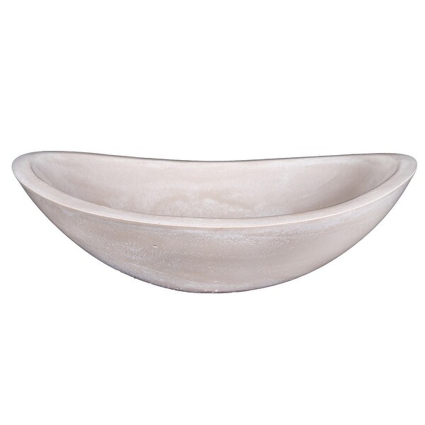 Eden Bath Concrete Canoe Vessel Sink - Cream