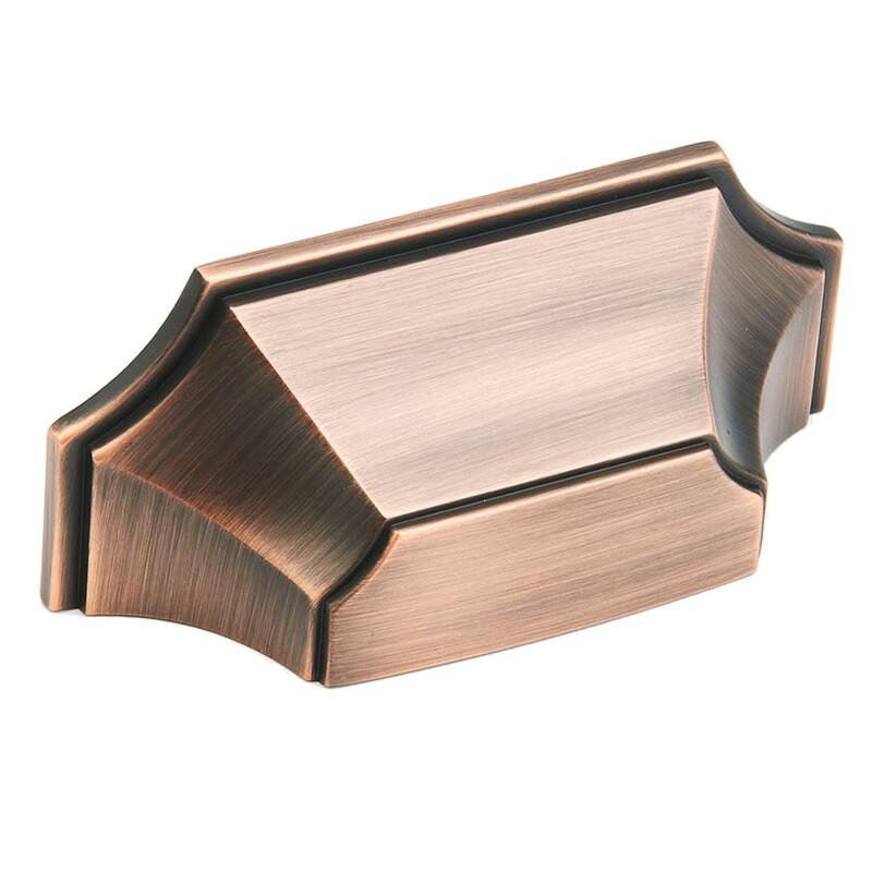 Schaub and Company Empire 3" Center to Center Scalloped Shell - Empire Bronze