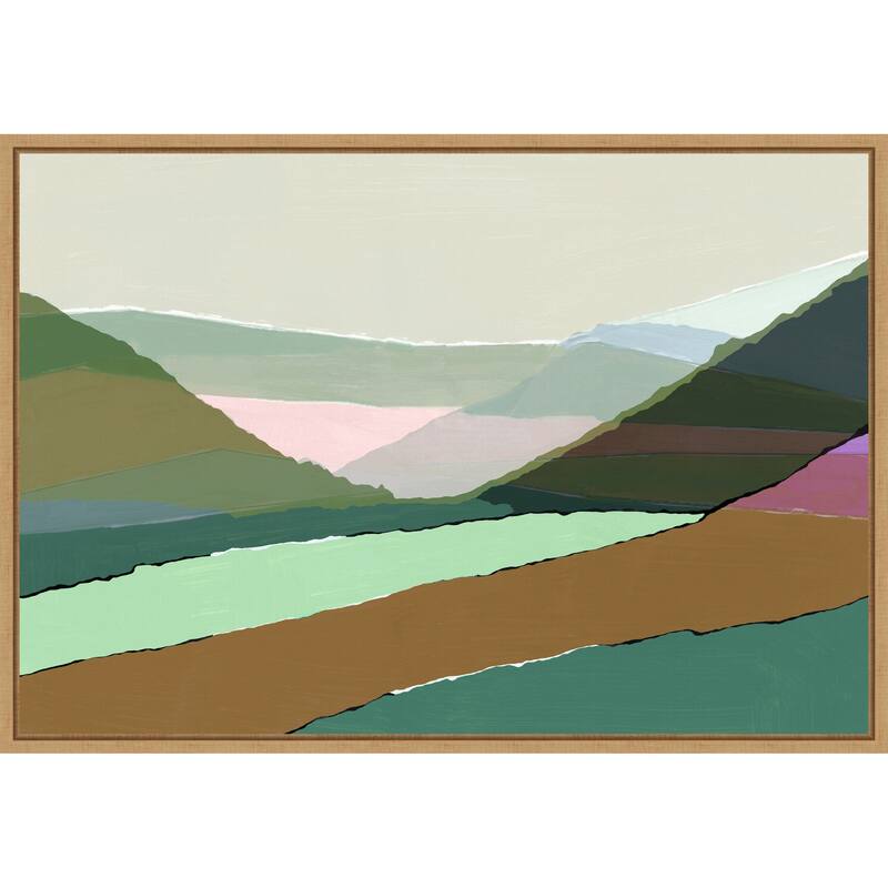 Layered Mountains And Valleys I by Cartissi Framed Canvas Wall Art Print