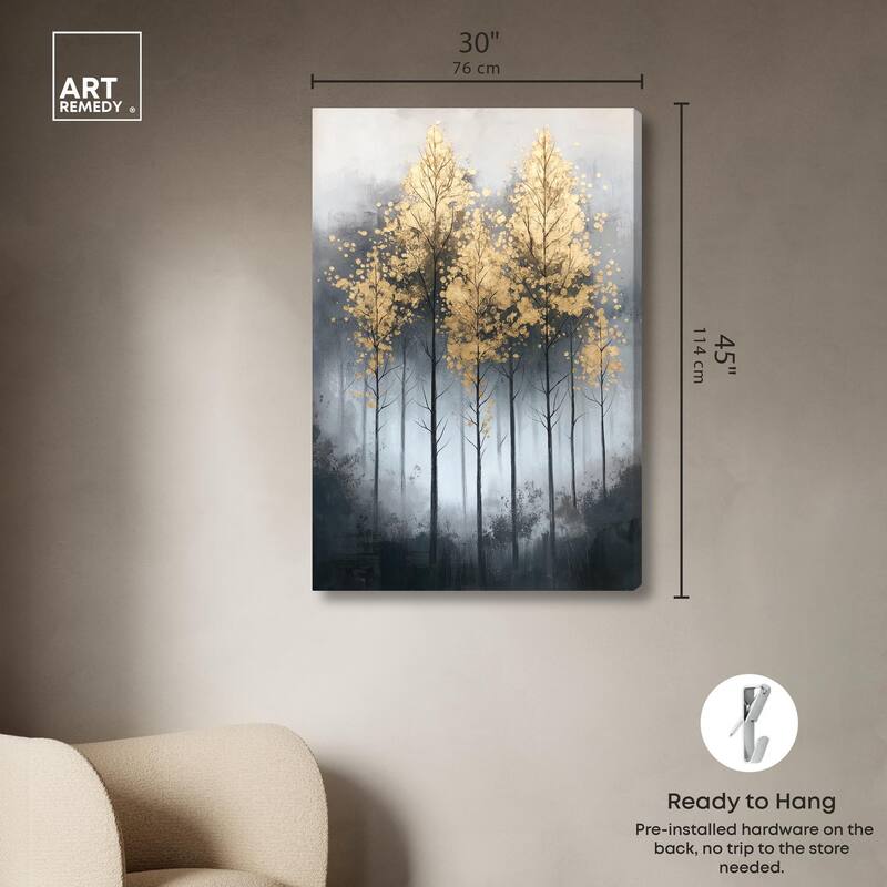 Gilded Grove Canvas by Art Remedy, Gallery Wrapped