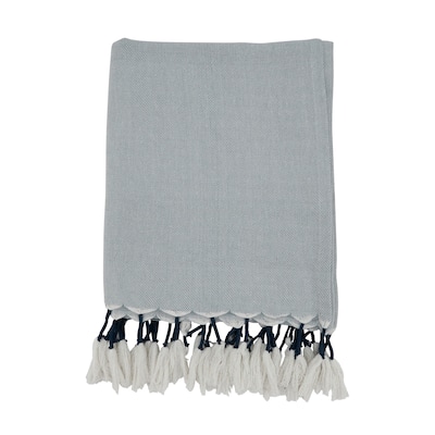 Rustic Luxe Tassel Throw Blanket